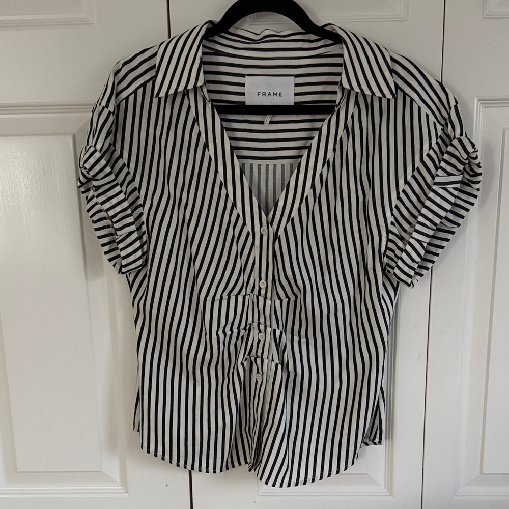 Frame Denim Striped Button Down Shirt - Picture 6 of 6